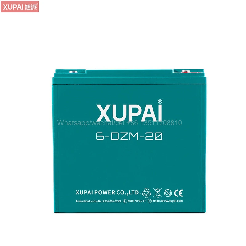 4 Pack 12V 20Ah xupai 6-DZM-20 6DZM20 Electric Scooter Bike Sealed Battery