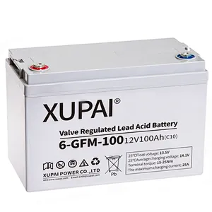 Wholesale rate 12V 100ah Back-Up Source AGM VRLA Battery 6-GFM-100 Xupai brand