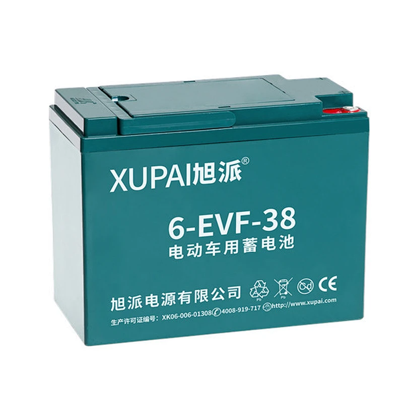 XUPAI 12V 38Ah 6-EVF-38 (3hr) electric tricycle battery
