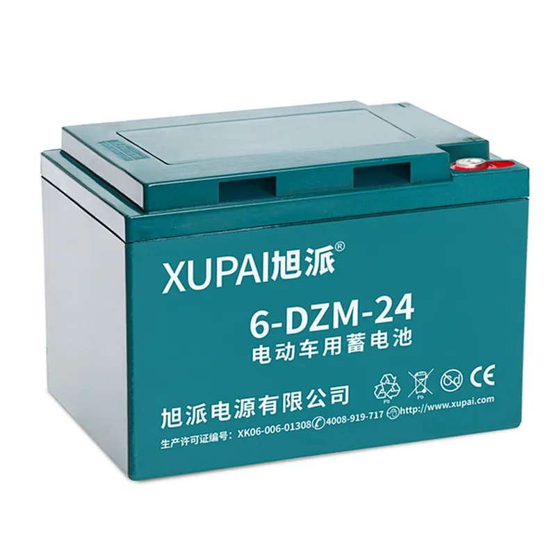 Deep cycle XUPAI 12V24A battery for e-bike and e-scooter