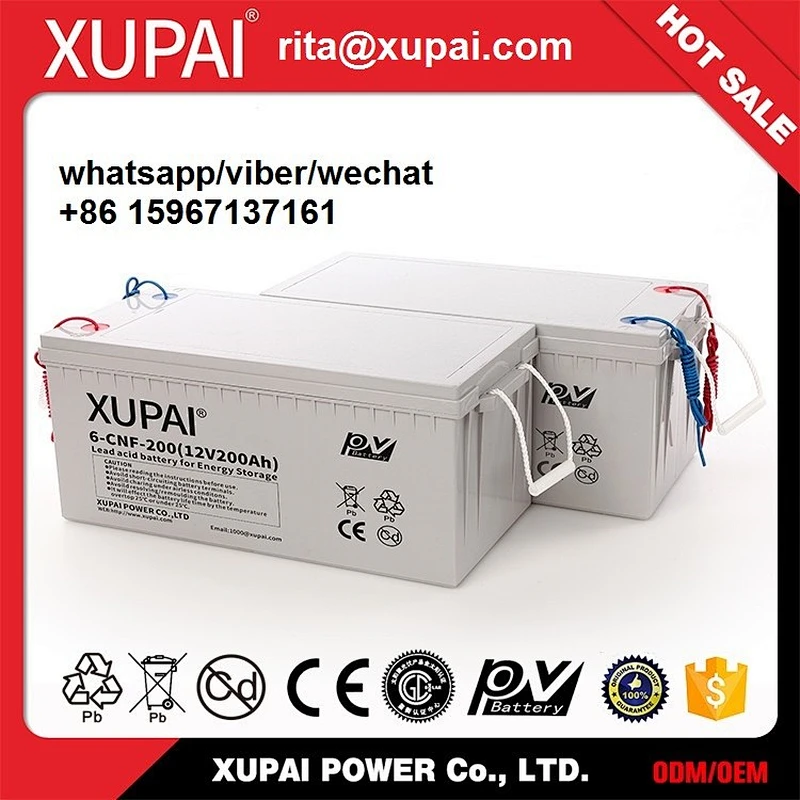 manutfacturer price Deep cycle Solar Battery 12V 200Ah long life VRLA Batteries
