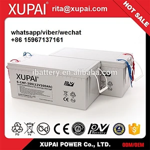 xupai alibaba old supplier 12v 200ah lead gel battery for solar
