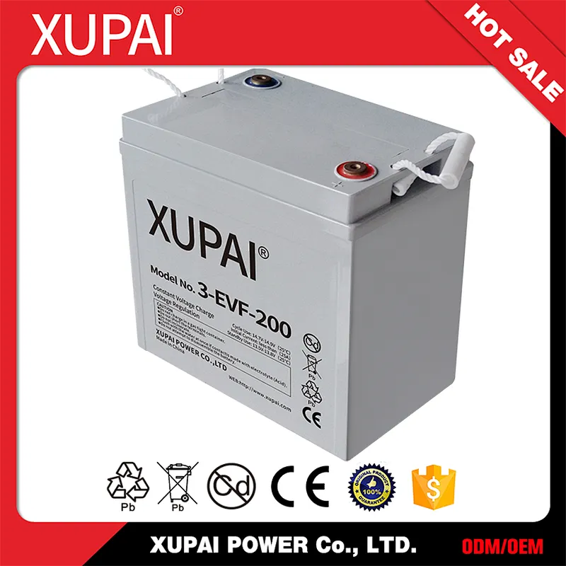XUPAI Sealed Lead Acid Battery 3-EVF-200 for Electric Vehicle 6V 200AH Batteries
