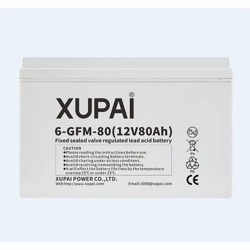 12V 80ah Back-Up Source AGM VRLA Battery 6-GFM-80 XUPAI brand