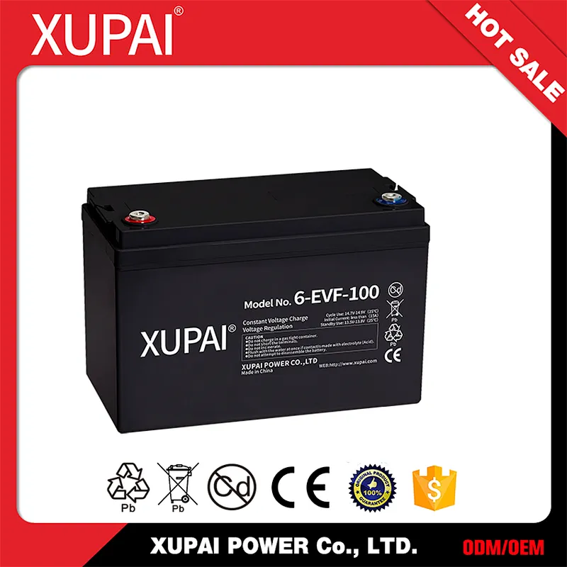 6-EVF-100 12V 100AH Agm Storage Battery Pack For Car