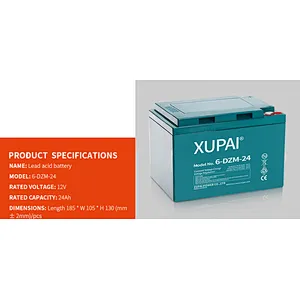 Deep cycle XUPAI 12V24A battery for e-bike and e-scooter