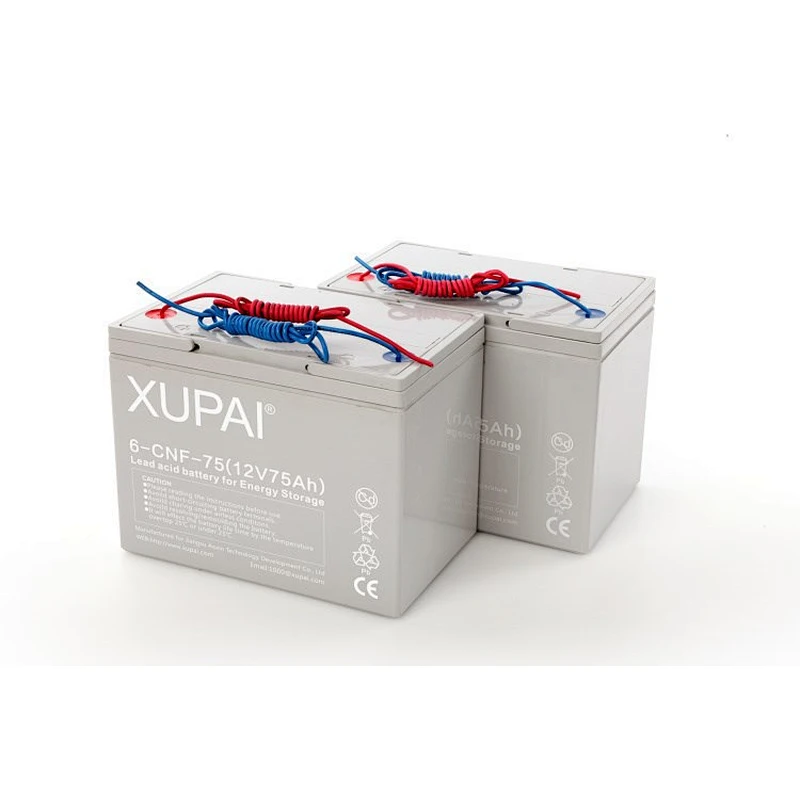 XUPAI solar battery wind system battery 12v 75ah
