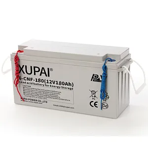 Rechargeable 12V 180AH 6-CNF(J)-180 free maintenance Gel/ AGM/ Lead acid storage battery for solar panel  Xupai Brand