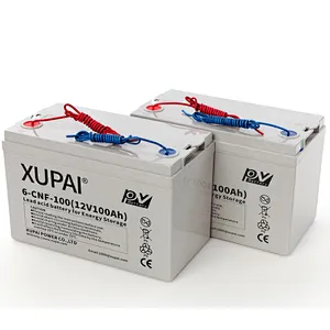 Rechargeable 12V 100AH 6-CNF(J)-100 free maintenance Gel/ AGM/ Lead acid storage battery for solar panel Xupai brand