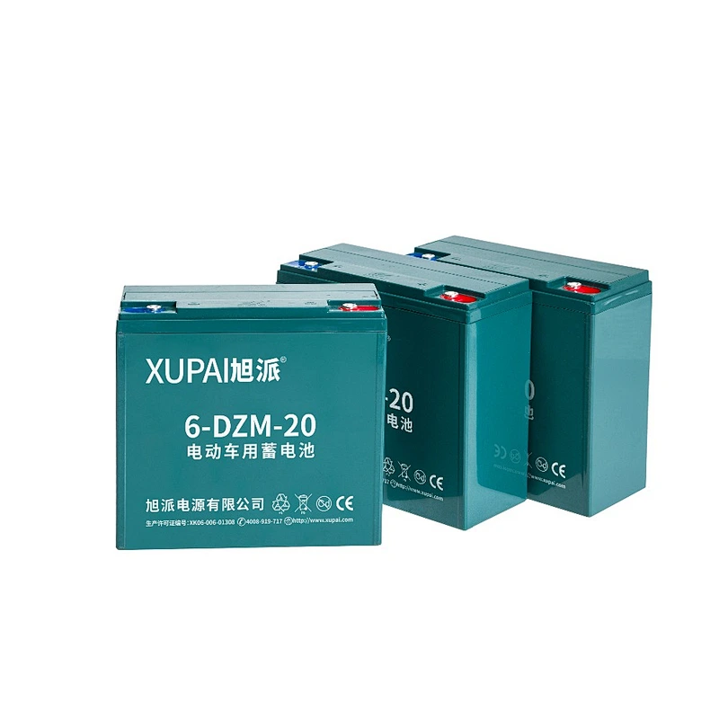 ebike scooter battery 6-dzm-20 small 12v 20ah battery/ deep cycle battery