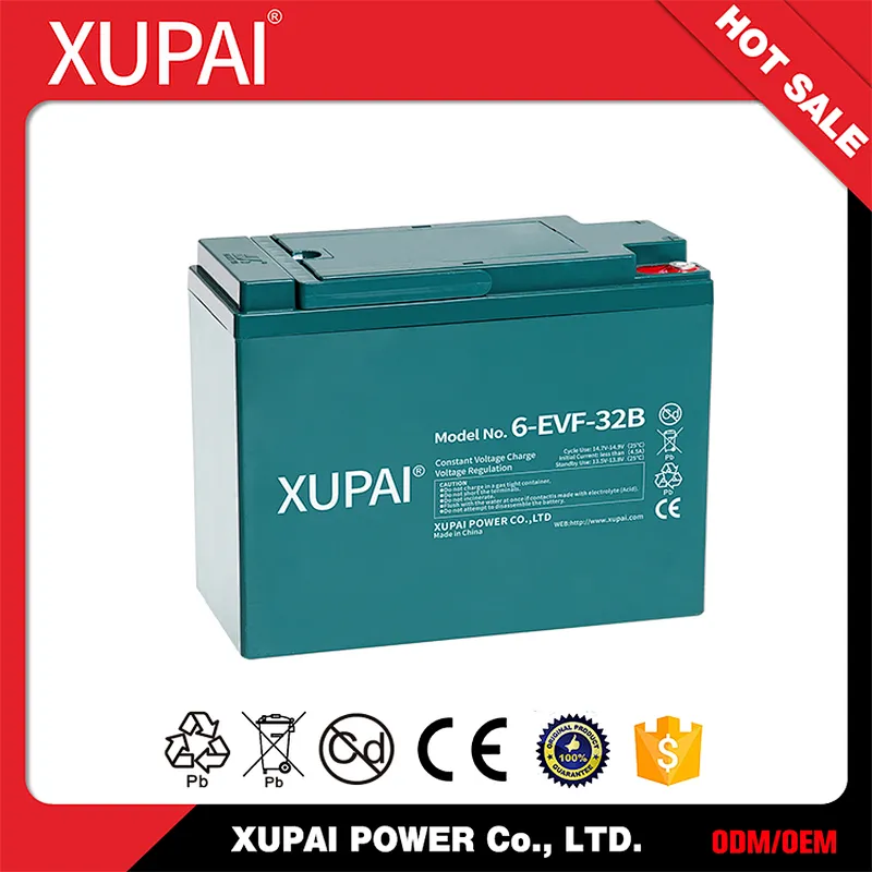 6-EVF-32(B) Rechargeable Lead Acid Battery Electric Car Battery Packs 12V 32ah