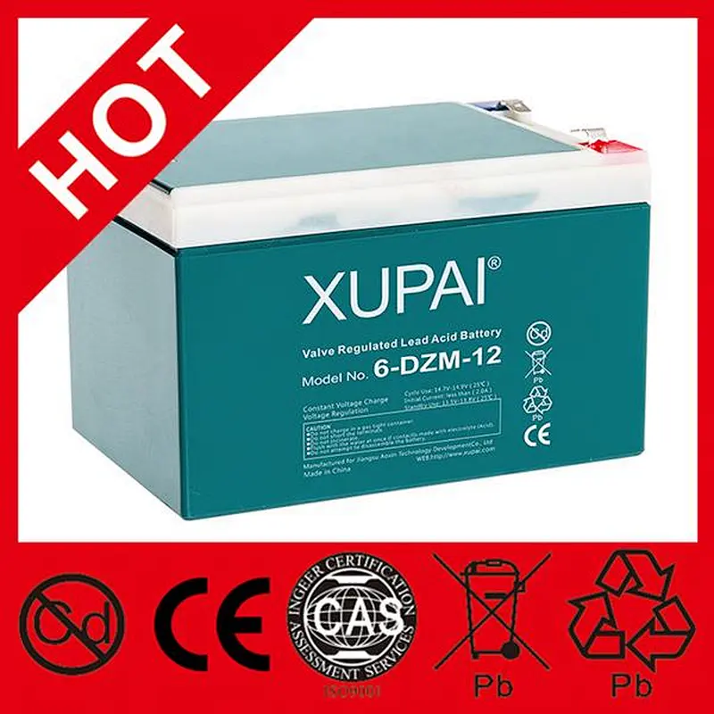 6-DZM-12 Battery 12V 12Ah/ 24V 12Ah/48V 12Ah Sealed Lead Acid Battery for Eletric Bike