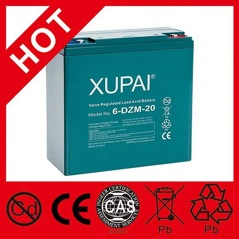 XUPAI Battery chinese golf carts battery pocket sla 12v 20ah bike battery QS CE ISO