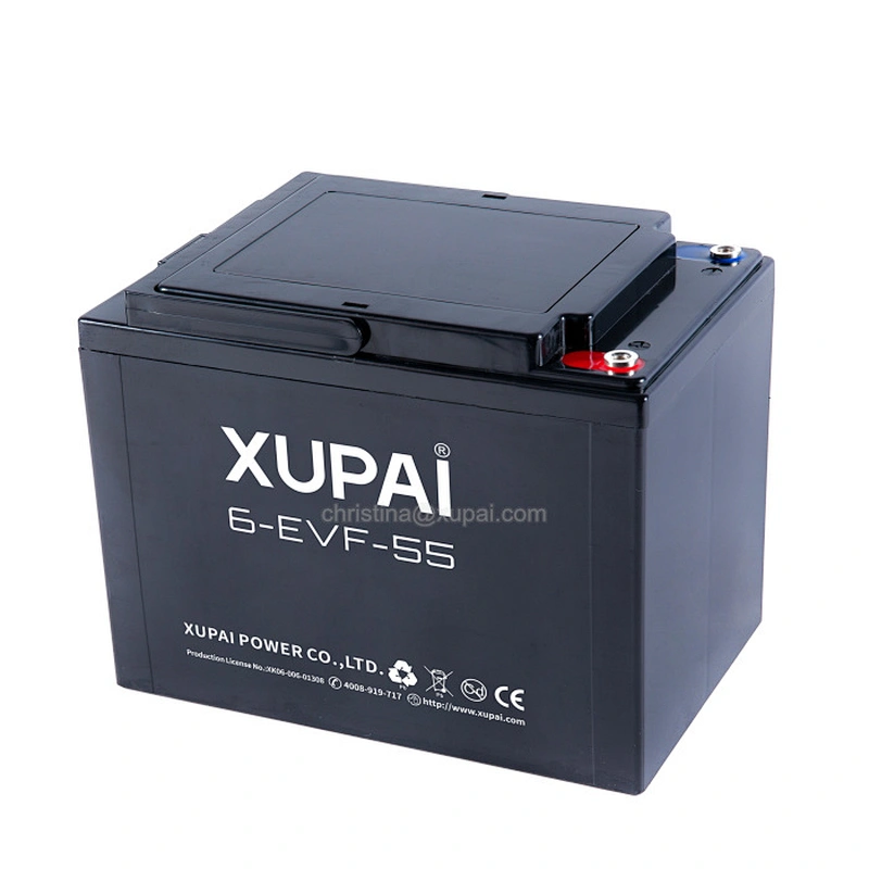 6-EVF-55 12V24v36v48v60v 55AH Lead-Acid batteries for three wheelers cars
