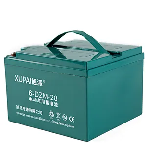 XUPAI brand  Deep cycle 12V 28AH dry Lead Acid power battery 6-DZM-28 for e-bike
