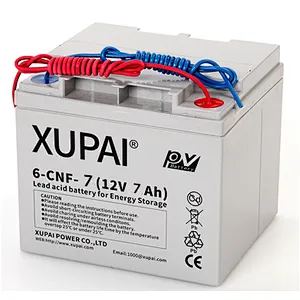 On sale 12V 7AH 6-CNF(J)-7 free maintenace lead acid/gel storage type battery for solar panel XUPAI brand