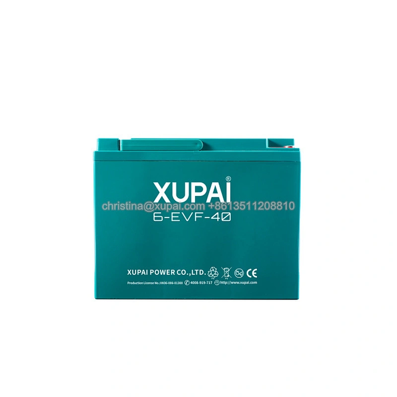China top manufacturer 6-EVF-40 12V40AH XUPAI electric tricycle battery