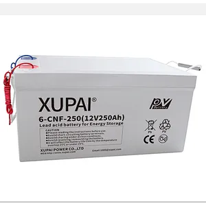 XUPAI brand On sale 12V 250AH 6-CNF(J)-250 free maintenance Gel/ AGM/ Lead acid storage battery for solar panel India market