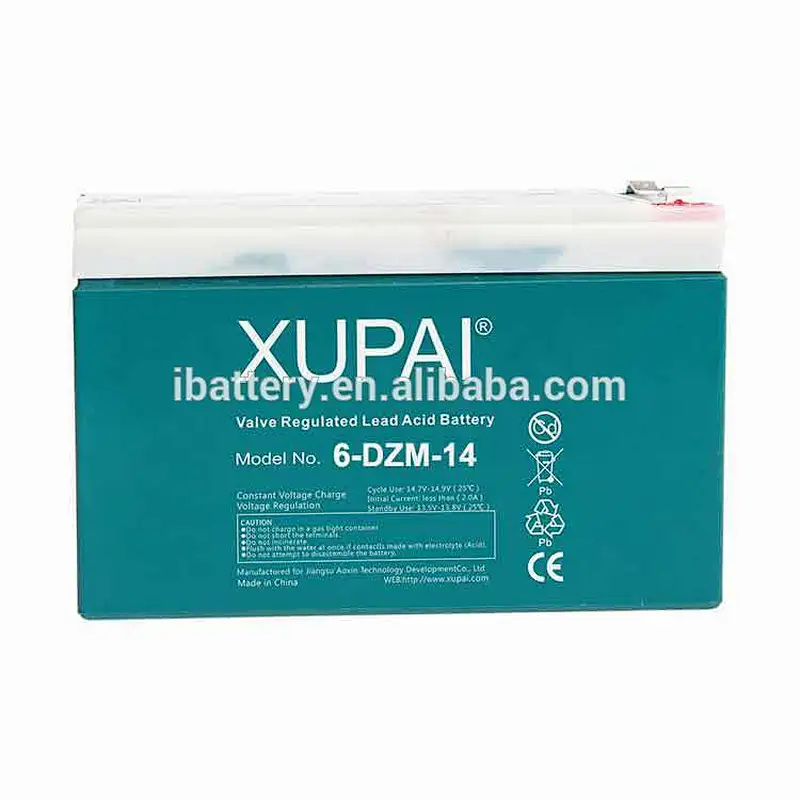 XUPAI Brand Sealed Lead-Acid Battery 6-DZM-14 12V 14AH whatsapp contact +8615967137161