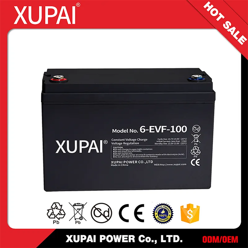 6-EVF-100 12V 100AH Agm Storage Battery Pack For Car