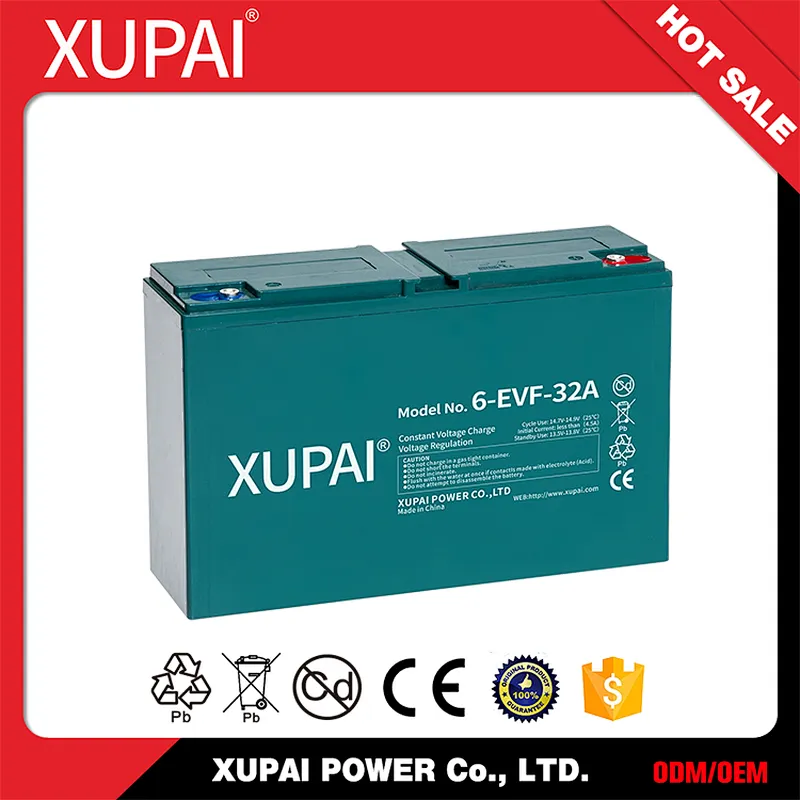 6-EVF-32(A) 12V 32ah Rechargeable Electric Road Car Lead Acid Battery