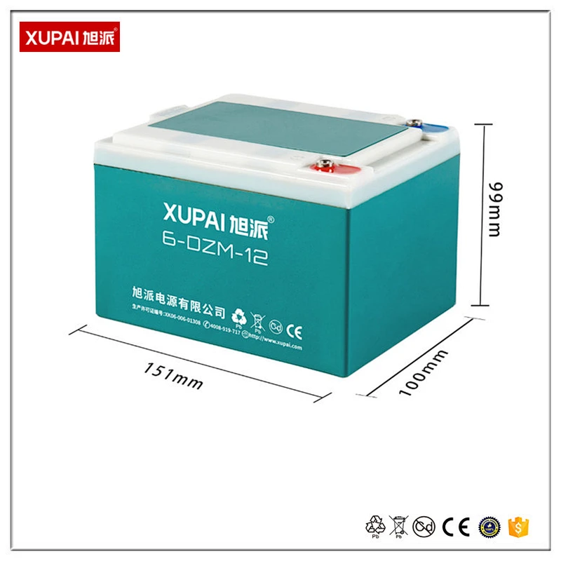Durable Absorbed Glass-Mat AGM Lead Acid power battery of 6-DZM-12 for Ebike