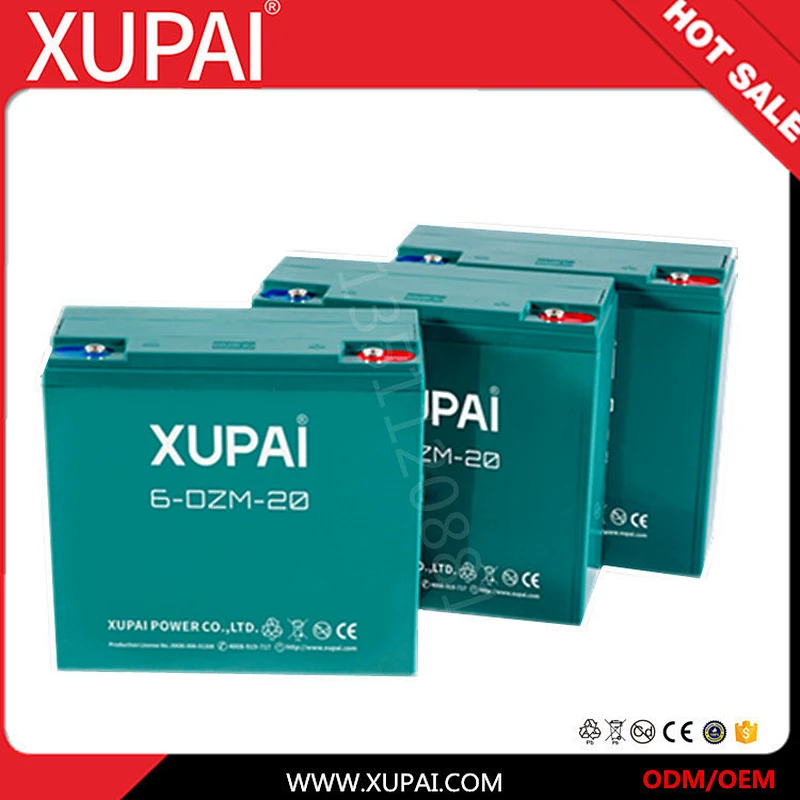 12V 20AH Rechargeable Lead Acid power battery of 6-DZM-20 for Scooter