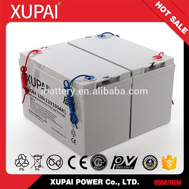 XUPAI Solar Power Accumulator 12V100AH Long Life Gel Battery