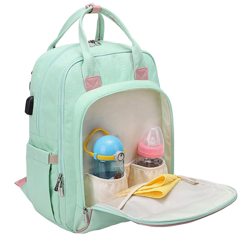 Water-Resistant OEM logo tote baby blank shoulder backpack durable mother nappy travel mummy diaper bags for mothers