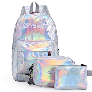 Wholesale Design Dora Pink Color Polyester Student Girls School Bag With Small Tote Bag