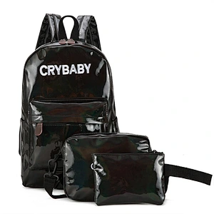 Wholesale Design Dora Pink Color Polyester Student Girls School Bag With Small Tote Bag