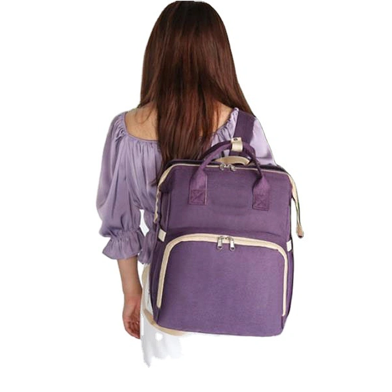 2020 New Customized Portable Folding Multifunctional Mummy Bag Large Capacity Outing Burden-Reducing Diaper Bag Backpack