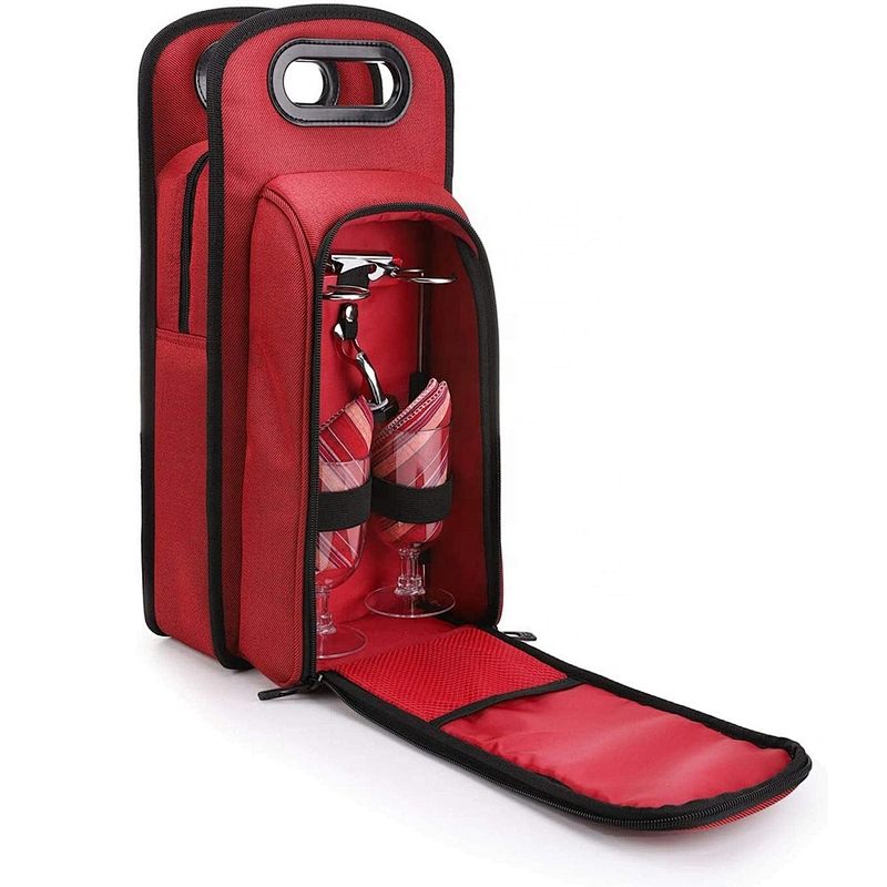 Insulated Wine Bag Wine Carrying Tote, Extra Protection, Convenient, Durable Wine Bottle Carrier Great Gift for Wine Lover