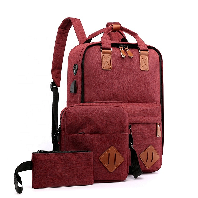 High quality with USB charge port and ear phone hole laptop backpack messager bags laptop bags