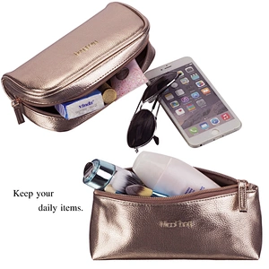 Woman Custom Waterproof Pouch Clear Makeup Case Beauty Bag With Compartments