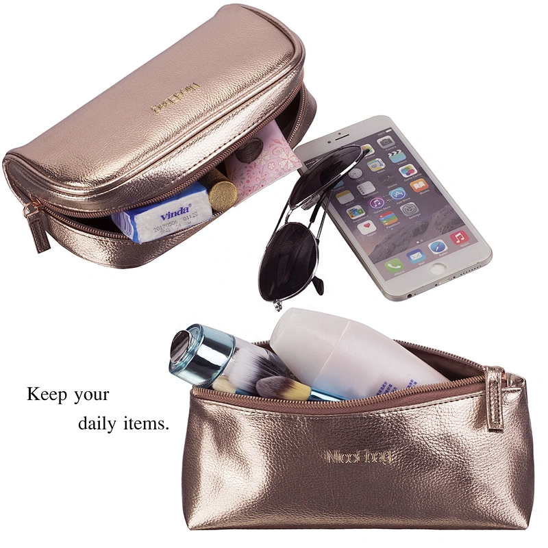 Woman Custom Waterproof Pouch Clear Makeup Case Beauty Bag With Compartments
