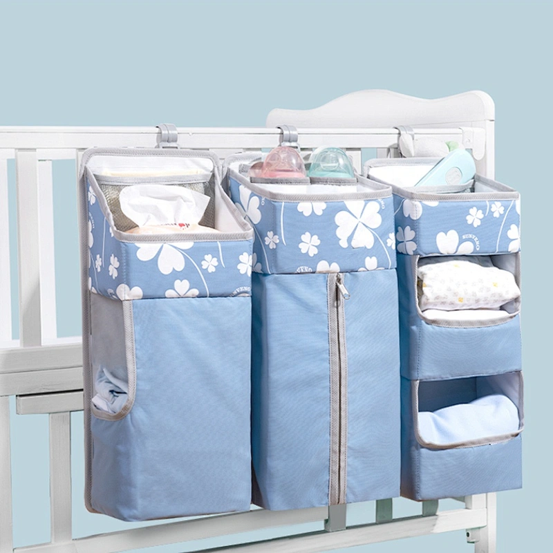 Hot sale large capacity Baby stacker nursery storage hanging diaper caddy organizer nappy mummy bags with stroller buckle