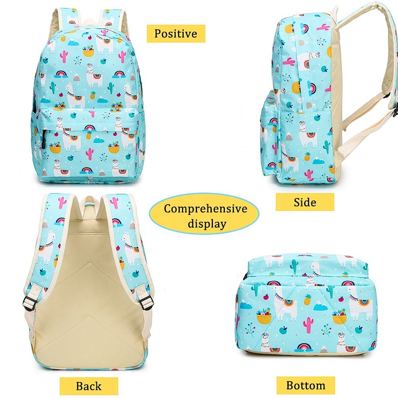 Teen Girls Backpack School Book Bag Set with Lunch Box and Pencil Case for Kids and Children