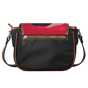 Customized African Girl satchel PU single-shoulder cross-body bag for lady