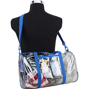 Customized Transparent PVC Duffel Beach Bag Handbag Women with Logo Factory Price for Clear PVC Pink Black Tote Duffel Bag