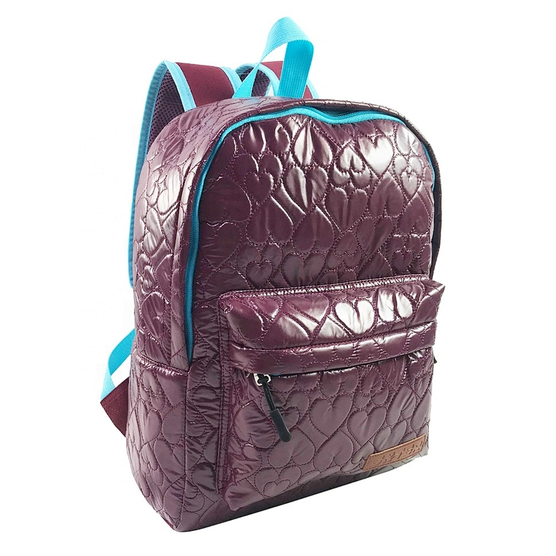 BSCI factory 2020 New material Cotton Quilted Women Backpack Travel bag