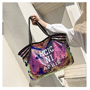 Shining Large capacity for luggage women lady girl travel bag handbag shopping bag