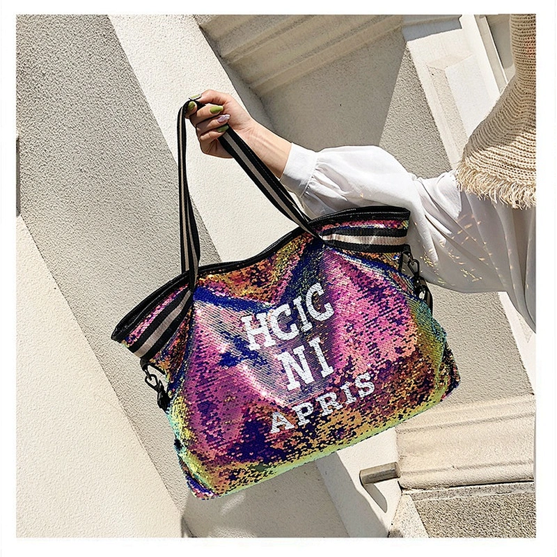Shining Large capacity for luggage women lady girl travel bag handbag shopping bag