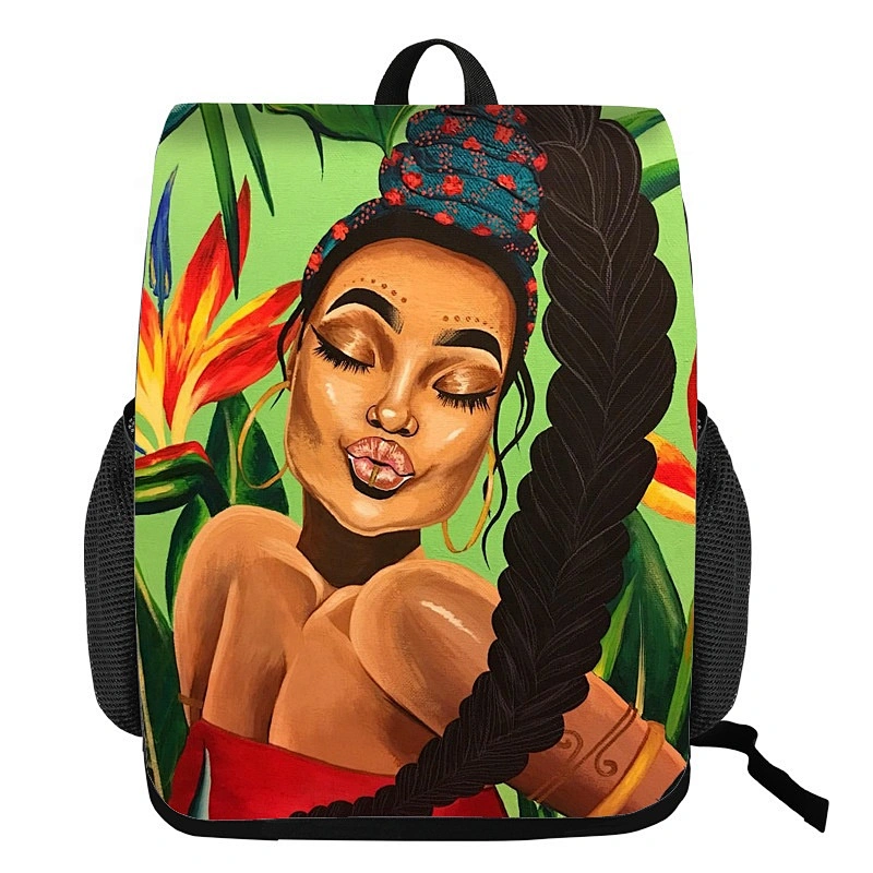 Cool design African Girls Print Cool Kids Middle Schoolbag Travel Backpack bag School bags backpack for Boys Girls Students