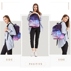 OEM/ODM Custom New design girls latest 3 in1 set school bags backpacks school sports backpack women for teenager girls