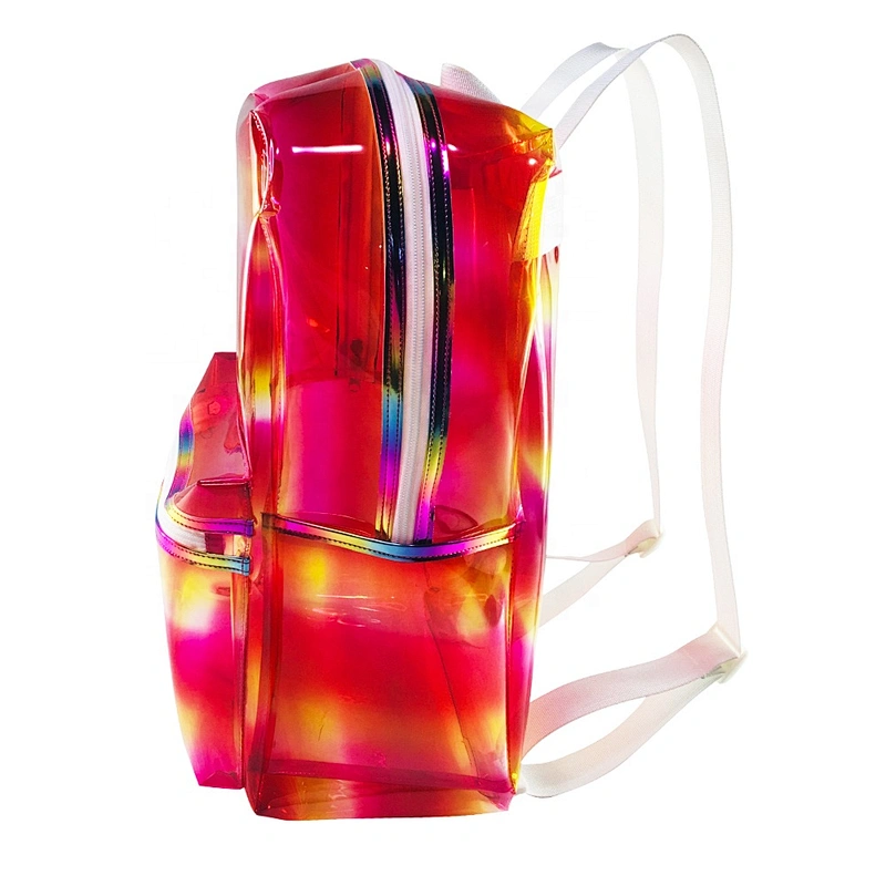 Custom wholesale clear plastic backpack children transparent PVC school bag