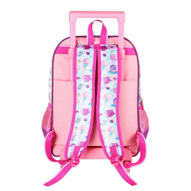 Waterproof Wheeled Rolling Detachable Trolley School Backpack