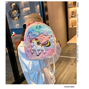 Fashional Cute Plush Mini 3D School Bag Soft Gifts with lamp School Bag 12 inch Sweet Kids Girls School Bag