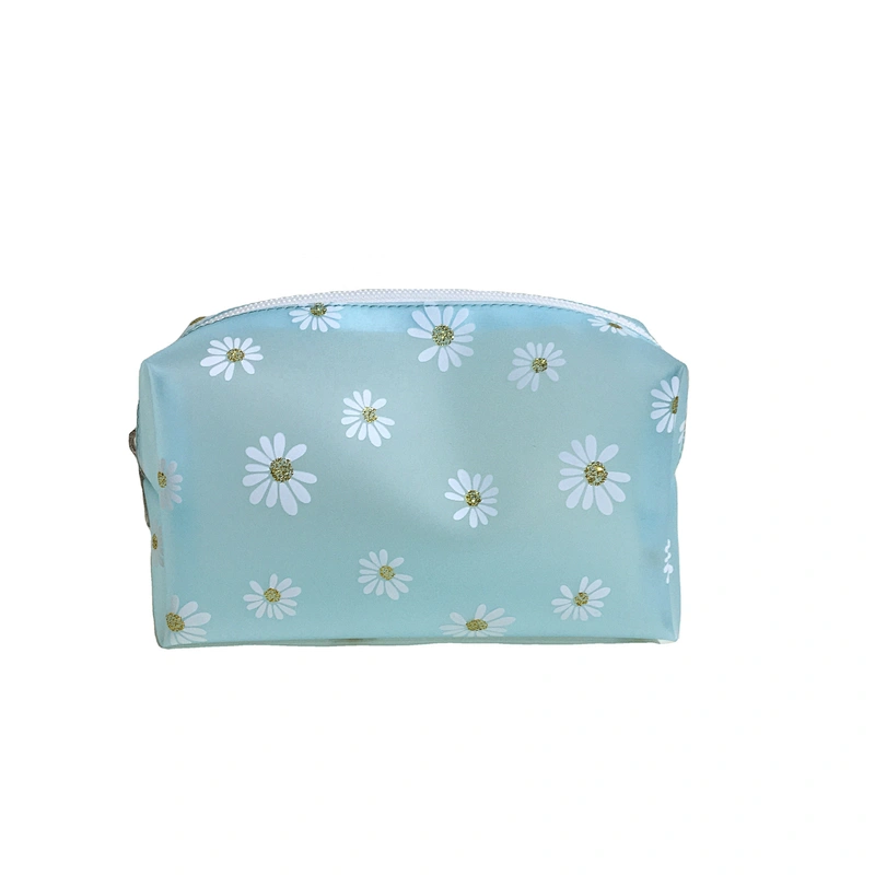 2020 NEW material daisy printing TPU clear Waterproof Women handbag Travel Makeup Organizer Cosmetic Bags