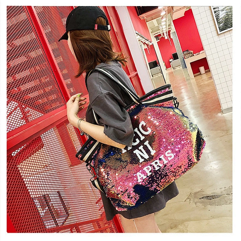 Shining Large capacity for luggage women lady girl travel bag handbag shopping bag